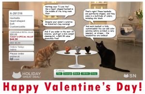 Funny cat valentine's day card